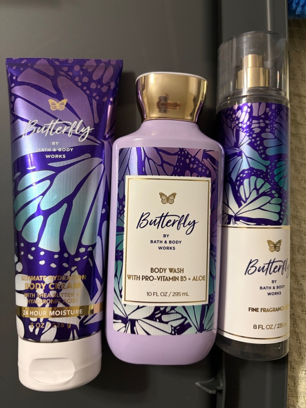 Bath & Body Works Butterfly Body Wash, Body Cream & Fragrance Mist